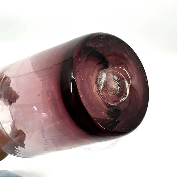Stunning Blenko Glass Amethyst Plum Purple Art Vase - 11” Handcrafted Beauty - Picture 8 of 12